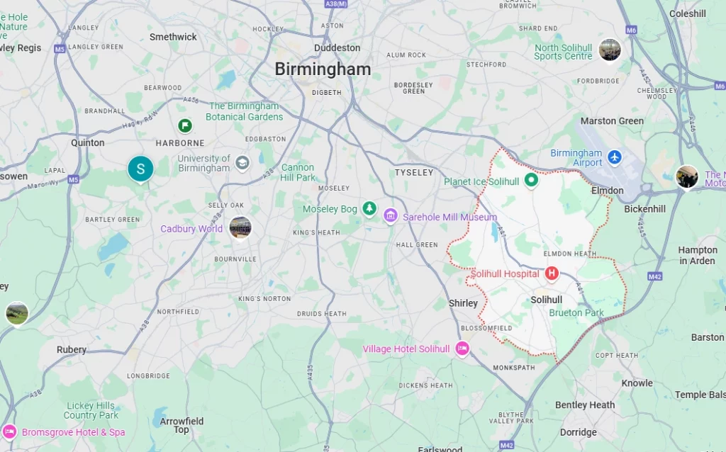a map of Birmingham